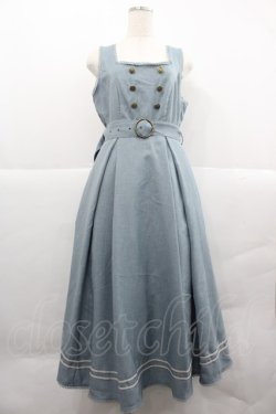 画像1: Kurumi Collaboration / マリンアカデミアジャンパースカート L サックス I-25-12-18-076-LO-OP-SA-ZI