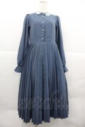 m petit by misako / AM*レースエリプリーツワンピース M ブルー I-25-12-18-079-LO-OP-SA-ZI