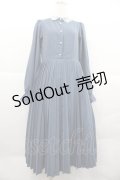 m petit by misako / AM*レースエリプリーツワンピース M ブルー I-25-12-18-079-LO-OP-SA-ZI