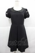 Emily Temple cute / ティーサロンワンピース  ブラック I-25-12-18-080-ET-OP-SA-ZI