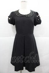 Emily Temple cute / ティーサロンワンピース  ブラック I-25-12-18-080-ET-OP-SA-ZI