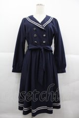 axes femme POETIQUE / セーラーガウンワンピース  ネイビー I-25-12-18-082-AX-TO-SA-ZI