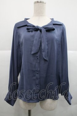 画像1: an another angelus / オフショル開衿ボウタイブラウス  ブルー I-25-12-18-013-CA-BL-SA-ZI