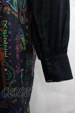 画像3: DXMOUVE / 臓器看板柄チャイナワンピース  黒Ｘカラフル I-25-12-18-085-PU-OP-SA-ZI