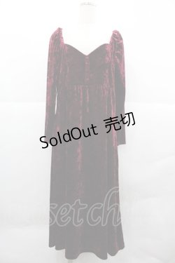 画像1: DISTURBIA / 別珍ワンピース UK14 ボルドー I-25-12-18-086-GO-OP-SA-ZI