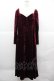 画像1: DISTURBIA / 別珍ワンピース UK14 ボルドー I-25-12-18-086-GO-OP-SA-ZI (1)