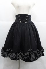 AND ROMEO / コルセット調スカート アンティークリボン  黒 I-25-12-18-091-LO-SK-SA-ZI