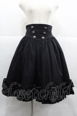 画像1: AND ROMEO / コルセット調スカート アンティークリボン  黒 I-25-12-18-091-LO-SK-SA-ZI