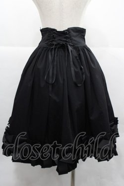 画像2: AND ROMEO / コルセット調スカート アンティークリボン  黒 I-25-12-18-091-LO-SK-SA-ZI