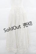 PINK HOUSE / 綿スカラップレース前開きスカート  アイボリー I-25-12-18-093-LO-SK-SA-ZI