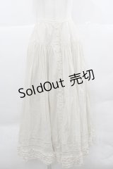 PINK HOUSE / 綿スカラップレース前開きスカート  アイボリー I-25-12-18-093-LO-SK-SA-ZI
