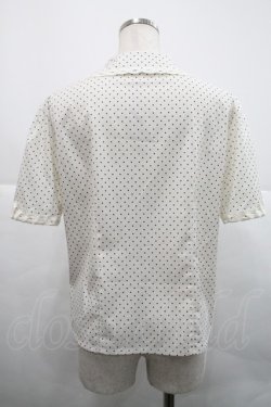 画像2: an another angelus / レース使い開衿ブラウス  オフ×ブラック I-25-12-18-014-CA-BL-SA-ZI