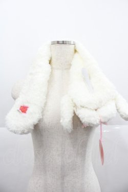 画像2: BABY,THE STARS SHINE BRIGHT / うさくみゃマフラー  白 I-25-12-18-096-BA-ZA-SA-ZI