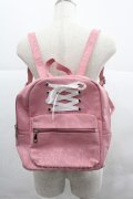 Ank Rouge / 編み上げレースリュック  ピンクＸ白 I-25-12-18-098-CA-BG-SA-ZI