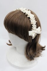 m petit by misako / ギャザーリボンカチューシャ  アイボリー I-25-12-18-101-LO-AC-SA-ZI