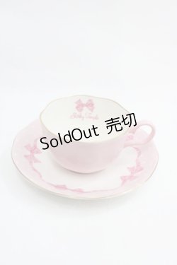 画像1: Shirley Temple / リボン柄カップ&ソーサーセット  ピンク I-25-12-18-113-ET-ZA-SA-ZI