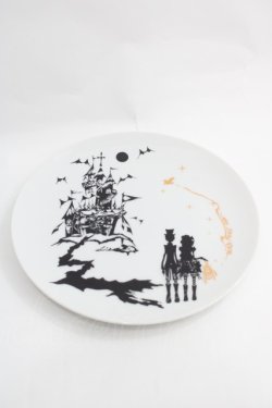 画像1: BPN / 絵皿  白Ｘ黒 I-25-12-18-117-GO-ZA-SA-ZI