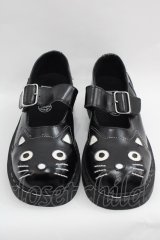 TUK / ねこシューズ UKW8 黒Ｘ白 I-25-12-18-119-PU-SH-SA-ZI