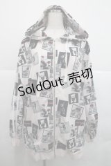 Honey Cinnamon / 写真風総柄パーカー  ピンクＸ黒 I-25-12-18-018-LO-TO-SA-ZI