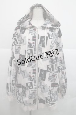 画像1: Honey Cinnamon / 写真風総柄パーカー  ピンクＸ黒 I-25-12-18-018-LO-TO-SA-ZI