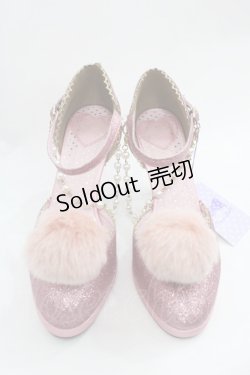 画像1: Angelic Pretty / Fantasticグリッターシューズ M ピンク I-25-12-18-122-AP-SH-SA-ZI