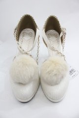 Angelic Pretty / Fantasticグリッターシューズ M 白 I-25-12-18-123-AP-SH-SA-ZI