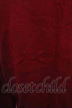 画像3: Fi.n.t / 袖口リボンバイカラーニットカーディガン  レッド×ネイビー I-25-12-18-021-CA-TO-SA-ZI