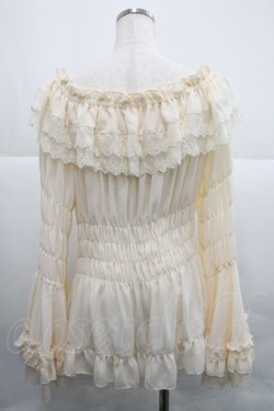 画像2: ATELIER PIERROT / 【プラスサイズ】Shirring princess sleeve blouse  アイボリー I-25-12-18-023-EL-BL-SA-ZI
