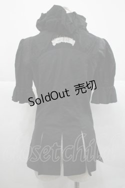 画像2: alice auaa / バルーンフリルくるみボタンブラウス 3 黒 I-25-12-18-025-AA-BL-SA-ZI