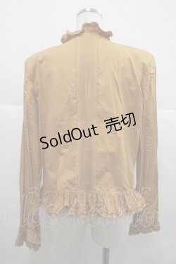 画像2: INGEBORG / 立襟ピコフリル&ピンタックブラウス  マスタード I-25-12-18-030-LO-BL-SA-ZI