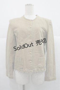 画像1: INGEBORG / ノーカラーチノジャケット  ベージュ I-25-12-18-032-LO-JA-SA-ZI