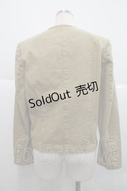 画像2: INGEBORG / ノーカラーチノジャケット  ベージュ I-25-12-18-032-LO-JA-SA-ZI