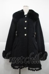 LIZ LISA / ビジューリボンミニ丈Aラインコート  黒 I-25-12-18-040-LO-CO-SA-ZI