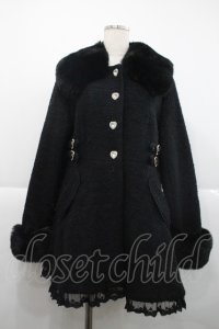 LIZ LISA / ビジューリボンミニ丈Aラインコート  黒 I-25-12-18-040-LO-CO-SA-ZI