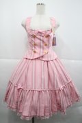 Angelic Pretty / ブリジットレジメンティアードジャンパースカート  ピンク I-25-12-18-043-AP-OP-SA-ZI