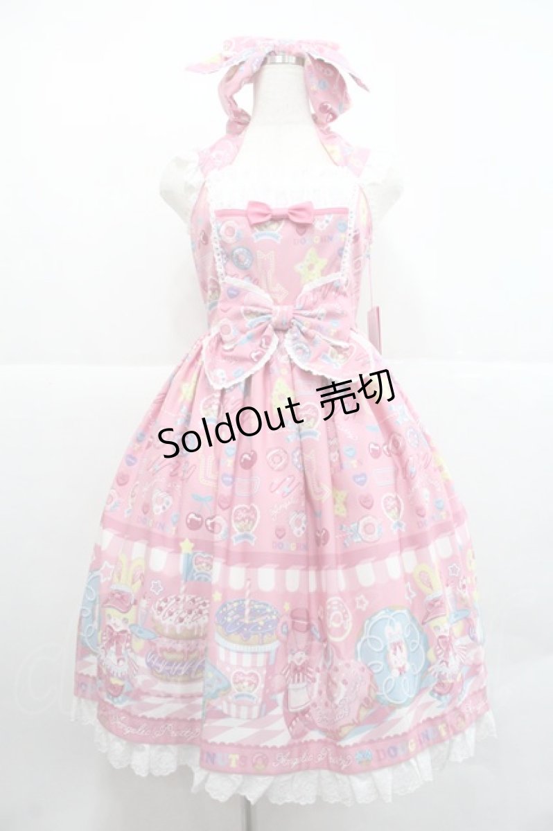 画像1: Angelic Pretty / Toy's Donut DinerジャンパースカートSet  ピンク I-25-12-22-052-AP-OP-SA-ZI (1)