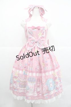 画像1: Angelic Pretty / Toy's Donut DinerジャンパースカートSet  ピンク I-25-12-22-052-AP-OP-SA-ZI