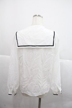 画像4: Amavel / タイ付きセーラーブラウス  白Ｘ黒 I-25-12-22-006-CA-BL-SA-ZI