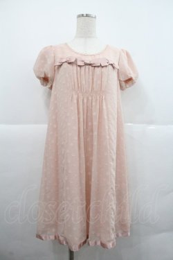 画像1: Emily Temple cute / 3つリボンドットワンピース  ピンク×ピンク I-25-12-22-061-ET-OP-SA-ZI