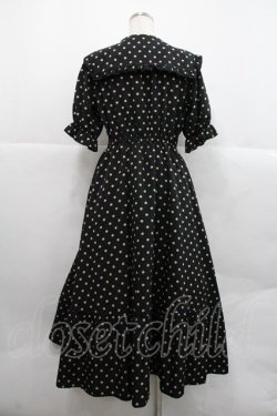 画像2: m petit by misako / 梨地水玉半袖ワンピース M 黒 I-25-12-22-066-LO-OP-SA-ZI