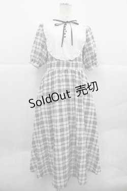 画像1: m petit by misako / チェックキリカエワンピース L 中黒 I-25-12-22-067-LO-OP-SA-ZI