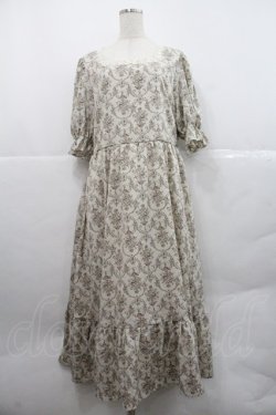 画像1: m petit by misako / ダマスク柄ワンピース 3L アイボリー I-25-12-22-070-LO-OP-SA-ZI