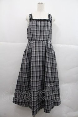 画像1: m petit by misako / スクエアネックジャンパースカート LL 黒 I-25-12-22-071-LO-OP-SA-ZI