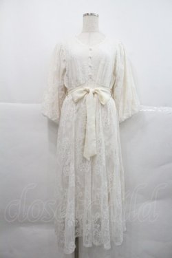 画像1: axes femme / ボリューム袖総レースワンピース Ｆ 生成り I-25-12-22-073-AX-OP-TE-ZI