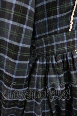 画像3: axes femme kawaii / タータンチェックチェックワンピース  青 I-25-12-22-076-AX-OP-SA-ZI