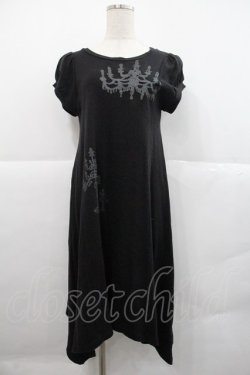 画像1: MIHO MATSUDA / シャンデリアptカットソーワンピース  ブラック I-25-12-22-081-GO-OP-SA-ZI