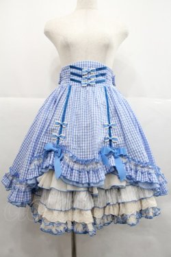 画像1: Hoshibako Works / MARION CREPES ×HoshibakoWorks デコレーションバッスルスカート  ブルー I-25-12-22-085-LO-SK-SA-ZI