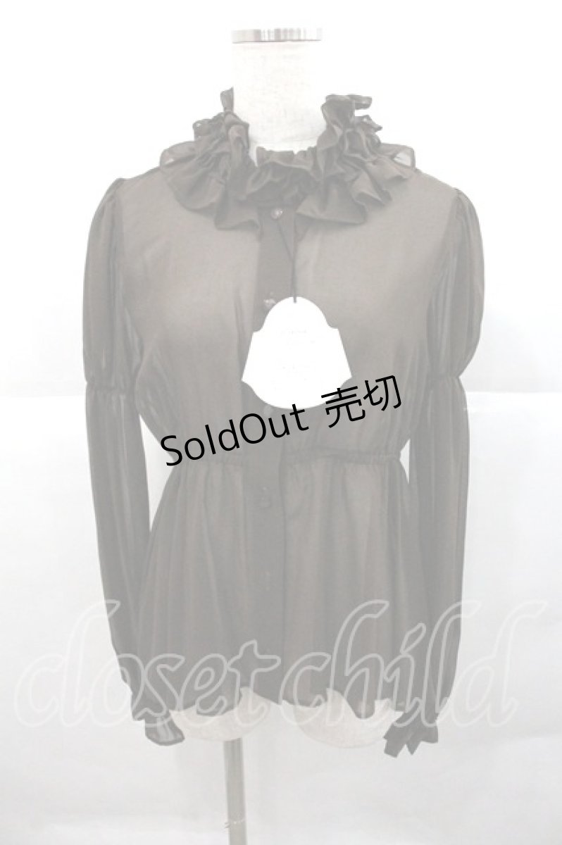 画像1: ALICE and the PIRATES / ベビードールシフォンブラウス  ブラウン I-25-12-22-010-PA-BL-SA-ZI (1)