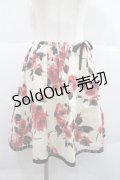 MILK / ローズptスカート  アイボリー×レッド I-25-12-22-089-ML-SK-SA-ZI