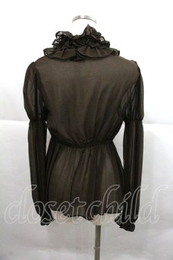 画像2: ALICE and the PIRATES / ベビードールシフォンブラウス  ブラウン I-25-12-22-010-PA-BL-SA-ZI